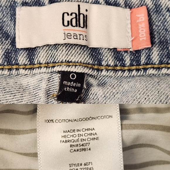 Cabi 100% BF Boyfriend High Rise Relaxed Fit Jean Sandstorm Ripped Light Wash 0 - Picture 12 of 13